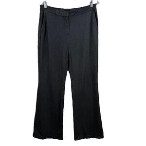 J. Jill Wearever Collection Refined Woven Trousers Small Stretch Heathered Black